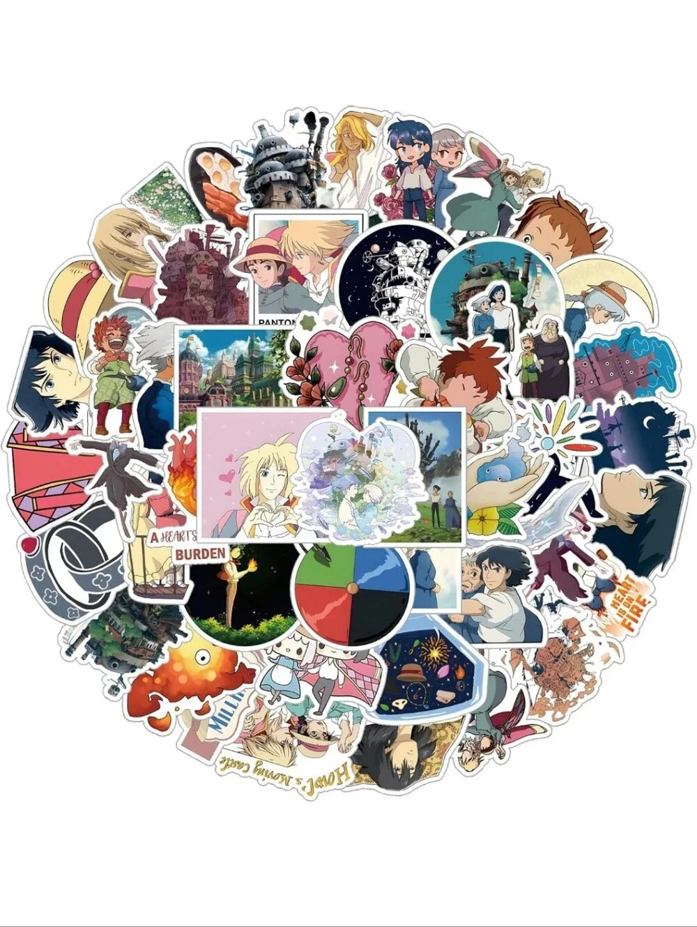 Studio Ghibli Sticker Pack - Assorted Color Anime Decals